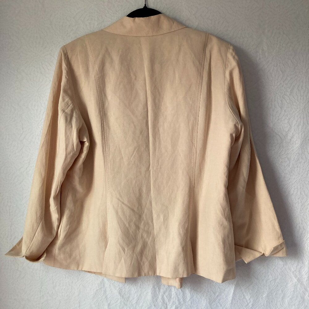 COLDWATER CREEK Blazer Silk Linen blend Cream Plus Size 1X Career Office - Picture 11 of 11
